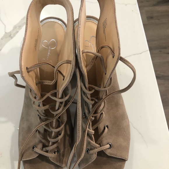 Jessica Simpson lace up heels - Picture 5 of 11